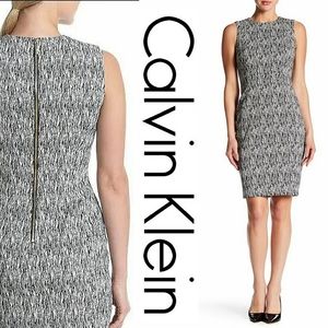 Calvin Klein | Black & Grey Sheath Dress | Size 12